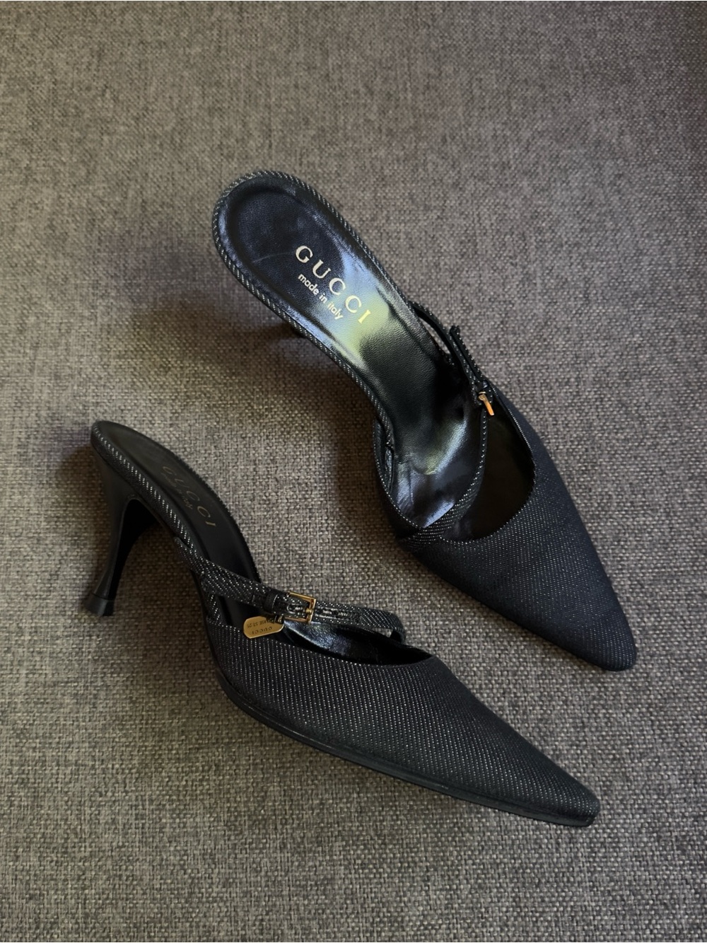 Gucci cruise ‘21 denim heels